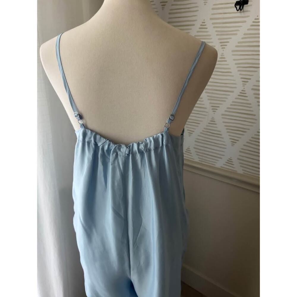 ATHLETA Women’s Small Calm Cool Romper Blue Wide Leg Jumpsuit Size NWT $119.00 - Picture 5 of 8